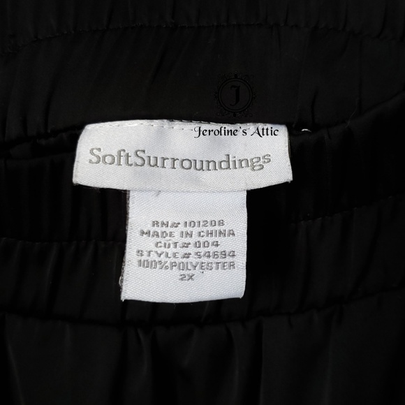 Soft Surroundings Black 100% Polyester Skirt - Picture 5 of 6